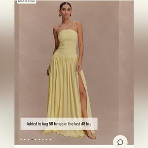 Meshki Yellow Strapless Maxi Dress
